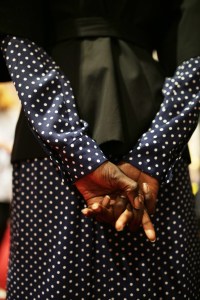 Backstage at Lutz Huelle RTW Spring 2019
