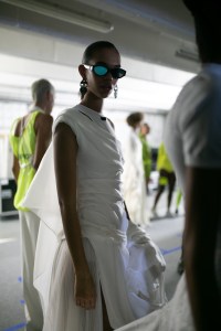 Backstage at Off-White RTW Spring 2019