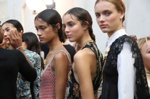 Backstage at Paco Rabanne RTW Spring 2019