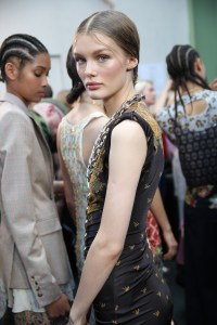 Backstage at Paco Rabanne RTW Spring 2019