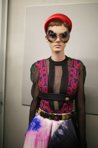 Backstage at Prada RTW Spring 2019