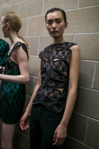 Backstage at Christopher Kane RTW Spring 2019