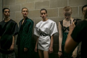Backstage at Christopher Kane RTW Spring 2019
