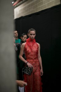 Backstage at Christopher Kane RTW Spring 2019