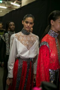 Backstage at Christopher Kane RTW Spring 2019