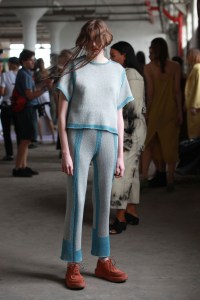 Backstage at Eckhaus Latta RTW Spring 2019