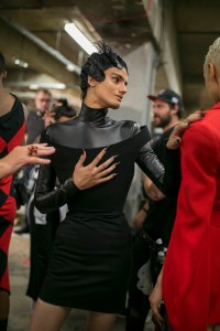Backstage at Gareth Pugh RTW Spring 2019