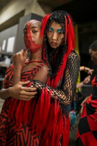 Backstage at Gareth Pugh RTW Spring 2019