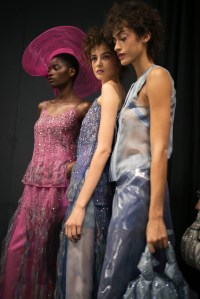 Backstage at Giorgio Armani RTW Spring 2019