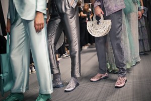 Backstage at Giorgio Armani RTW Spring 2019
