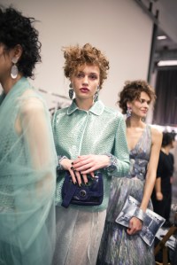 Backstage at Giorgio Armani RTW Spring 2019