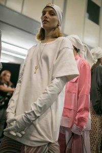 Backstage at JW Anderson RTW Spring 2019