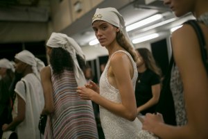 Backstage at JW Anderson RTW Spring 2019