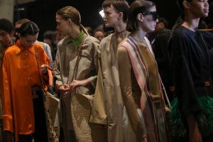 Backstage at Loewe RTW Spring 2019