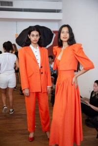 Backstage at Mara Hoffman RTW Spring 2019