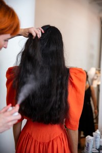 Backstage at Mara Hoffman RTW Spring 2019