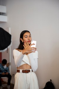 Backstage at Mara Hoffman RTW Spring 2019
