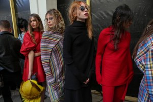 Backstage at Marques' Almeida RTW Spring 2019