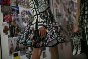 Backstage at Mary Katrantzou RTW Spring 2019
