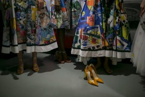 Backstage at Mary Katrantzou RTW Spring 2019