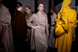 Backstage at Max Mara RTW Spring 2019