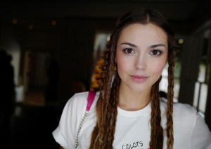 Model backstageRachel Zoe Spring 2019 presentation, Backstage, Los Angeles, USA - 04 Sep 2018