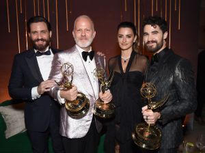Edgar Ramirez, Ryan Murphy, Penelope Cruz, Darren Criss70th Primetime Emmy Awards, Fox Party Inside, Los Angeles, USA - 17 Sep 2018