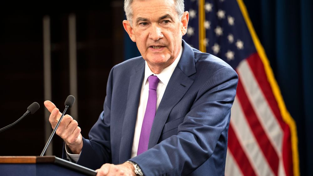 Federal Reserve Board Chairman Jerome Powell announces the Fed is raising interest rates at a news conference after a Federal Open Market Committee meeting in Washington, DC, USA, 26 September 2018. The Feds raised their benchmark interest rate by a quarter point.Powell announces Fed raising interest rates, Washington, USA - 26 Sep 2018