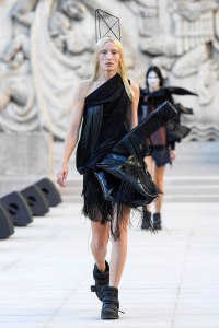 Model on the catwalk