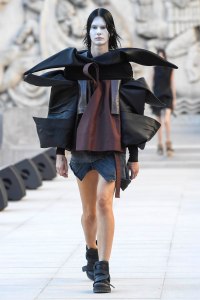 Model on the catwalk