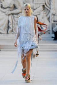 Model on the catwalk