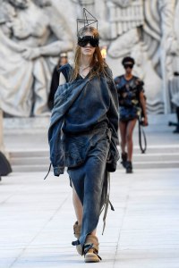 Model on the catwalk
