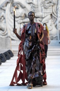 Model on the catwalk