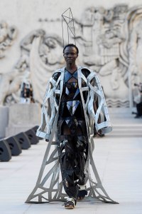 Model on the catwalk