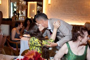 Katherine Langford and Stefano Tonchi