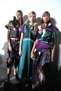 Backstage at Sacai RTW Spring 2019