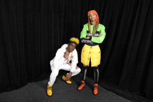 Backstage at the Moschino x H&M show