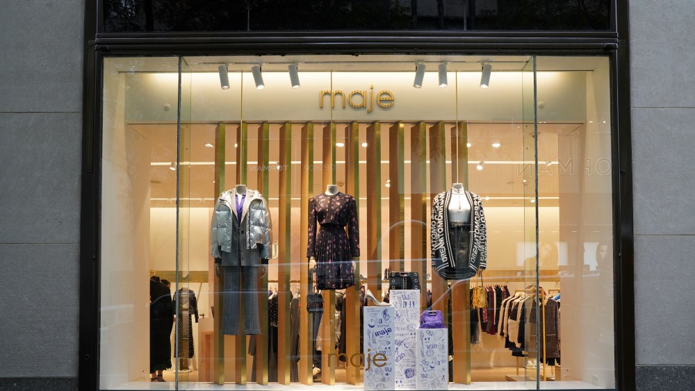 The exterior of the Maje Boutique at Rockefeller Center.