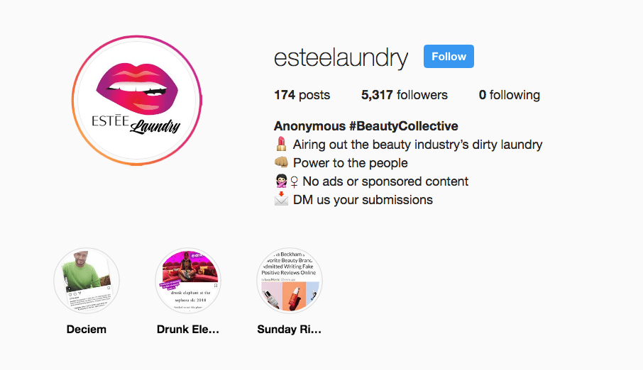 Is Estée Laundry the Beauty Version of Diet Prada?