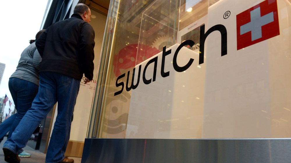 A view of a Swatch store in New York
