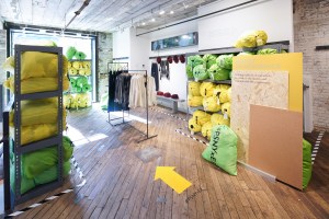 A view of the Public School x Eileen Fisher area at Making Space in Brooklyn.