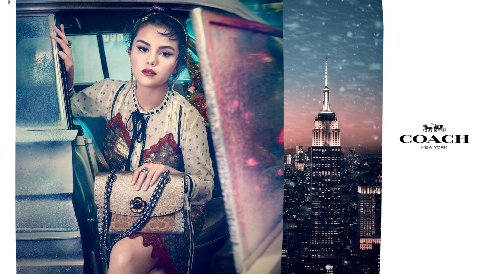 Selena Gomez in the Coach holiday campaign.