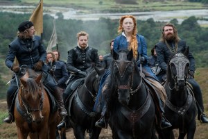 4113_D025_00307_R(l-r) Ian Hart stars as Lord Maitland, Jack Lowden as Lord Darnley, Saoirse Ronan as Mary Stuart and James McArdle as Earl of Moray in MARY QUEEN OF SCOTS, a Focus Features release.Credit:  Liam Daniel / Focus Features