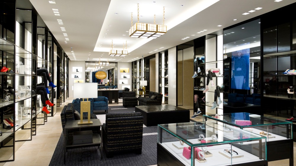 The shoe department in the new Chanel flagship in Paris.