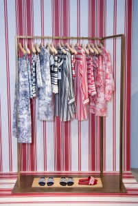 The Toile de Jouy filled Dior pop up shop.