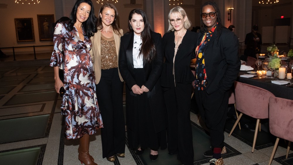 NEW YORK, NY - NOVEMBER 7: Kim Heirston, Laura Pozvolska Nicklas, Marina Abramovic, Tatijana Shoan and Mickalene Thomas attend AS IF Magazine Speaker Series With Audemars Piguet at Brooklyn Museum on November 7, 2018 in New York. (Photo by Michael Ostuni/PMC) *** Local Caption *** Kim Heirston;Laura Pozvolska Nicklas;Marina Abramovic;Tatijana Shoan;Mickalene Thomas