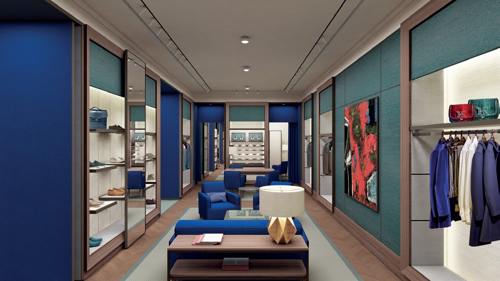 A rendering of the Kiton store at The Wynn in Las Vegas.