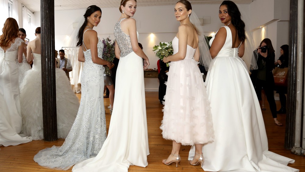 ModelsDavid's Bridal, Spring 2018, Bridal Fashion Week, New York, USA - 19 Apr 2017