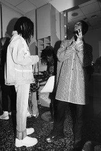 Swae Lee and Slim Jxmmi getting ready for the Valentino Men's event