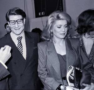Yves Saint Laurent and Catherine Deneuve